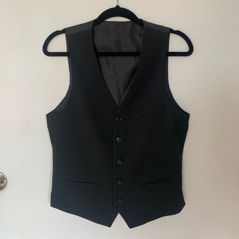 Black suit vest